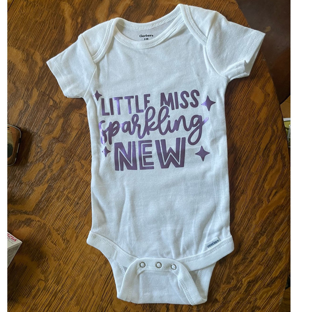 Little Miss Sparkling New Infant Creeper ONESIES® Bodysuit Cute Baby‎ Gift 6-9 M